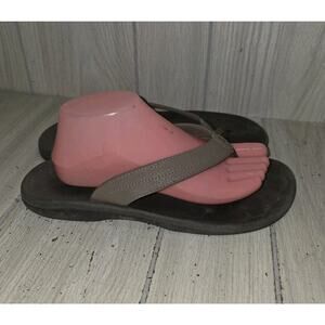 Olukai Ohana Thong Sandals Flip Flops Brown Black Women's US 10 Summer Comfort